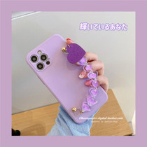 Temperament purple love pendant bracelet opporeno5 mobile phone case r17 all-inclusive camera reno liquid r15 all-inclusive anti-drop cover reno4 silicone 4se creative reno3