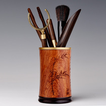 Rosewood Tea Ceremony Six gentlemen set Solid wood tea tube Puer tea knife Kung Fu Tea accessories Tea spoon Tea clip Tea needle