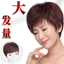 Wig Top Replacement Short Hair Women Natural Seamless Invisible Fluffy Head Hair Less White Hair Coverage