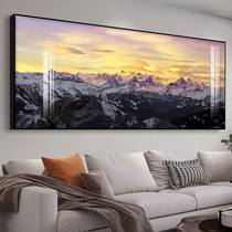 Back against Jinshan Atmospheric Sofa Background Wall Hanging Painting Modern Minima Light Luxury Nordic Living Room Decoration Painting Bedroom Mural