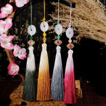 Pingan buckle Chinese style womens accessories Hanfu tassel cheongsam pressure lapel ancient style jewelry retro temperament long pendant tide