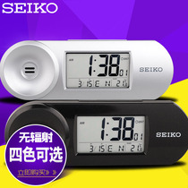 seiko Japanese Seiko Adjustable Volume Alarm Clock Sleeping Night Light Electronic Mute Fashion Student Creative Ticket