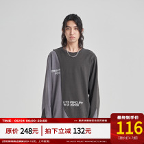 PCLP Misaligned Splicing Grindstone Weaters Country Tide Card Tide 100 Lap Collar Without Cap Clothes Man