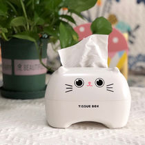 Tissue box Household pumping paper roll paper storage box punch-free dining room living room bathroom paper box Cute girl heart