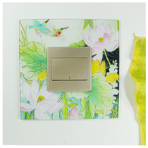 Wedding wedding wall switch sticker home Glass switch sleeve plug wall switch decorative cover protection patch