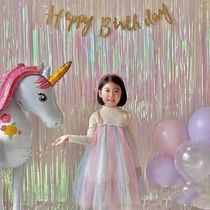 Blingbland rain curtain pulls flowers birthday party decorated KTV wall merchant wedding bay wall background wall arrangement