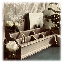 Export tail single French wooden retro old letter bucket desktop storage nostalgic ornaments shooting props