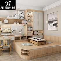 Wei Yi custom tatami custom study desk bookcase transformation nursery tatami bed wardrobe integrated