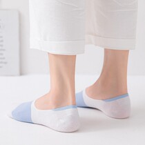 Socks womens socks Boat socks womens cotton shallow mouth invisible sweat absorption non-slip spring and summer thin mesh breathable ins tide