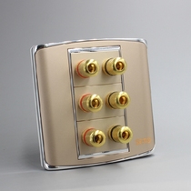 Golden Audio Socket Panel Audio Socket Audio Socket Audio Line Audio Line