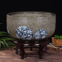 Jingdezhen ceramic fish tank large water lily basin Lotus basin Fish farming basin Turtle tank Cornucopia household Feng Shui ornaments