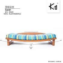 K1 Pet furniture Sarah Princess Sarah Pet Solid wood canvas sofa bed Dog kennel Cat nest Removable nest pad