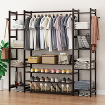 Modern simple multi-function net red hanger Floor-to-ceiling bedroom shelf Shoe rack Coat rack Storage shelf Wardrobe