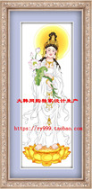 Boutique hand to hold lotus Guanyin view Shiyin Bodhisattva precise printed cross stitch kit easy to hand and send tools