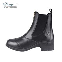 Cavassion Cowskin equestrian short boots barrier male and female adult boots before zipper boots 8106002