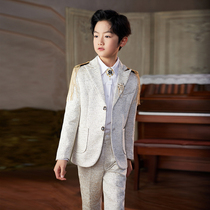 Boys' small suit suit suits 2023 new summer children's walk show piano costume handsome host dress