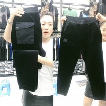 9998 new casual pants Fashion simple all-match temperament fashion pants Handsome mens personality trend mens pants