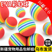 Xinjiang brother-in-law (2 clothes) kitty rainbow ball toy pet toy ball small cat ball toy teasing cat ball