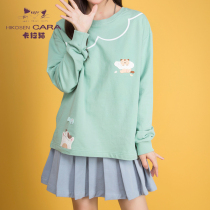 HIKOSEN CARA CARA cat autumn long-sleeved top womens T-shirt VT20-018M 10 27 NEW LIVE