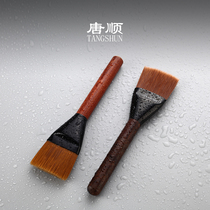 Tangshun ebony pear wood tea tray sweep brush Tea table cleaning tea brush Solid wood raising pot pen Gongfu Tea Road accessories