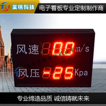 Pipeline wind speed and pressure electronic billboard High-precision sensor 485 furnace gas and aluminum liquid temperature SD card storage