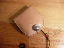 Knife Guest 72 Original design Pure handmade Made in Italy Tannic Bull Leather Mini Coin Zero Wallet men and women