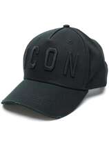 DSQUARED2 2021 black cotton logo embroidery adjustable mens baseball cap