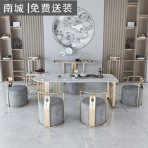High-end Customised New Chinese Tea Table And Chairs Combination Brief Modern Living Room Bubble Tea Table Tea Table Balcony Home Kung Fu Zen