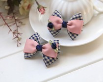 versatile spring autumn coat accessories fresh bow princess college style hair clip new children's hair accessory card