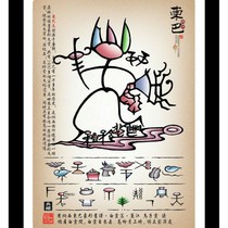 Lijiang Tourism Memorial World Intangible Cultural Heritage Naxi Dongba Culture Series Dongba calligraphy and painting