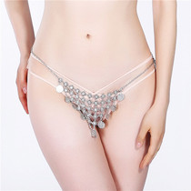 Bohemian Vintage Silver Plated Coin Sexy Tassel Body Chain Sexy Beach Womens Waist Chain