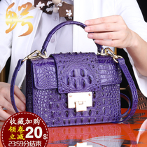 New avocado leather woman single shoulder bag fashion crocodile slanted satchel casual latch small square bag genuine leather girl handbag