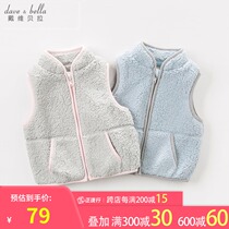 David Bella childrens clothing boys and girls vest autumn and winter baby suede wearing fashion Childrens waistcoat