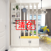 Entrance hallway cabinet shoe cabinet integrated simple modern household screen living room double-sided partition cabinet decoration against the wall wine cabinet