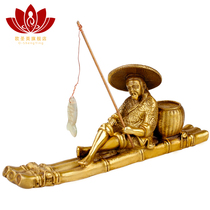 Ou Shengying Brass Jiang Taigong Fishing Three Kingdoms Characters