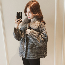 Hong Kong Tide Card Lamb Wool Jacket Woman 2021 Winter New Big Code Womens Dress Short Jacket Thickened Hair Cotton Clothing