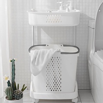 Dirty clothes basket storage basket laundry basket toilet shelf dirty clothes basket hand basket bathroom multi-storey cart storage rack