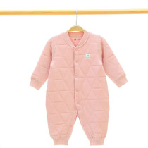 Autumn and winter clothes 0 baby clothes 3 newborn baby jumpsuit ha clothes 6 months cotton ha winter warm pajamas