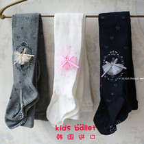 South Korea imported childrens spring and autumn pantyhose girls bow bottoming socks girls cotton student socks