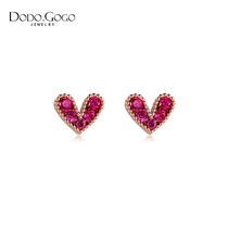 Purple love earrings that dont need to be picked for sleeping female temperament Korean personality earrings net red cold style simple ear clip