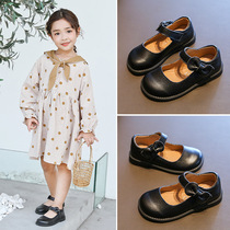 UK next sara2021 spring new girl single shoes baby black leather shoes campus princess shoes