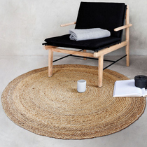 Cézanne natural handmade straw round jute carpet environmentally friendly Nordic living room coffee table study bedroom floor mat custom