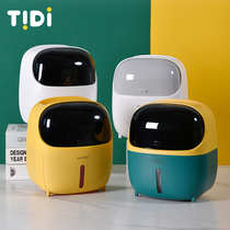 Wall-mounted non-perforated tissue box kitchen living room desktop creative cute bathroom toilet storage rack