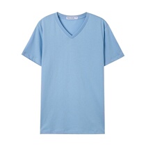 Metersbonwe short-sleeved T-shirt perennial self-cultivation perennial mens perennial solid color V-neck 226251