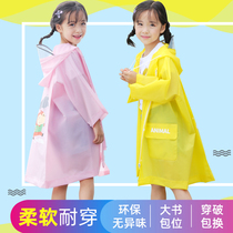 Childrens raincoat Kindergarten primary school children baby poncho cute cartoon with school bag boy girl child