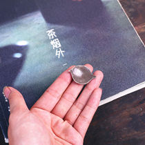 Handmade new idle Yunya toy independent real shot Sterling silver leaf shape silver leaf mica incense utensils supplies