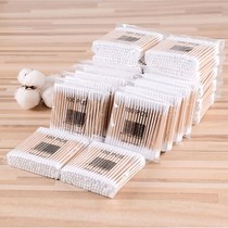 100~2000 cotton swabs wooden sticks cosmetic cotton sticks cotton spiral ears cotton balls and makeup remover double heads