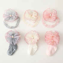 Korean version of the newborn baby butterfly bow princess headdress girl little girl decorated child full moon gift 100 days old