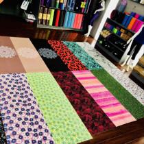 Student set single yoga mat small narrow light folding yoga mat portable girl round combination towel