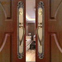 Villa Big Door Lock Double Door door Anti-theft door lock open door lock handle wood door lock solid wood copper door handle C class